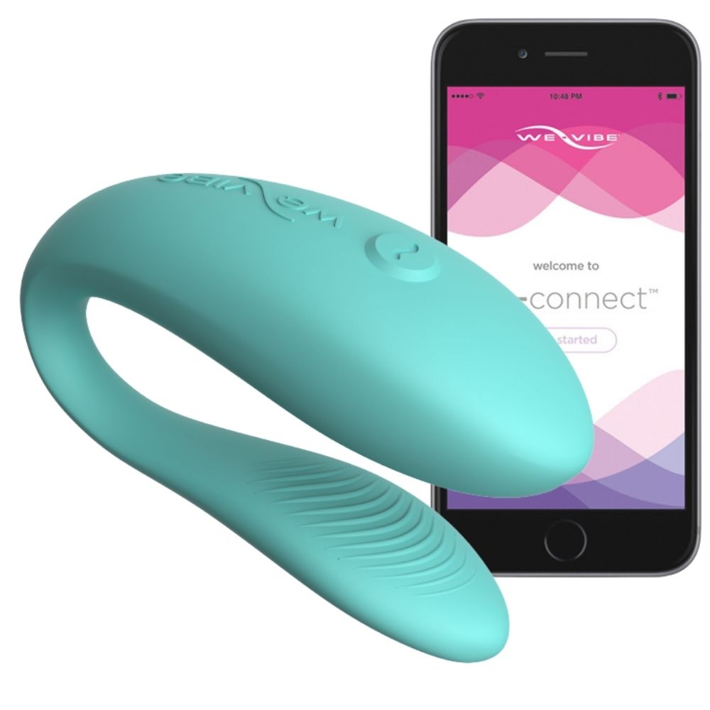 We-Vibe Sync Lite App Controlled Rechargeable Couples Vibrator Aqua