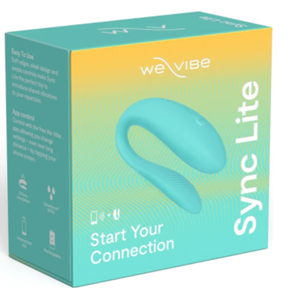 We-Vibe Sync Lite App Controlled Rechargeable Couples Vibrator Aqua