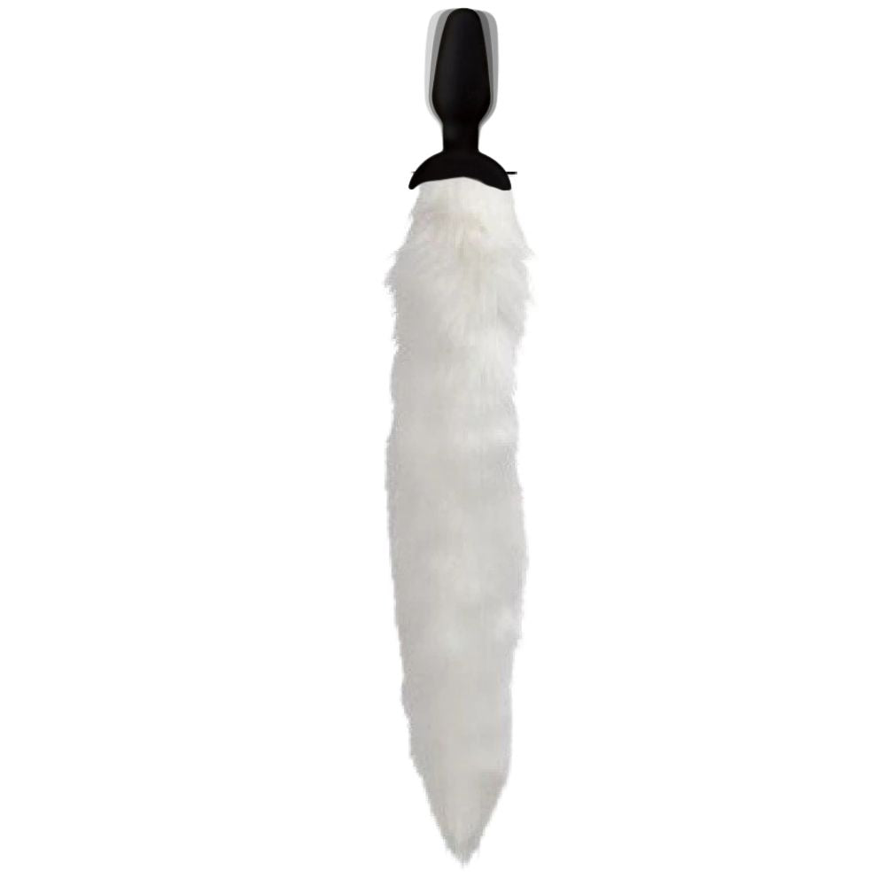 Xr Brandz Waggerz White Fox Tail Vibrating Kuyruklu Remote Control Anal Vibratör