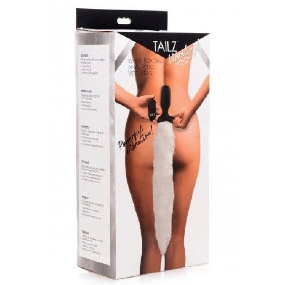 Xr Brandz Waggerz White Fox Tail Vibrating Kuyruklu Remote Control Anal Vibratör