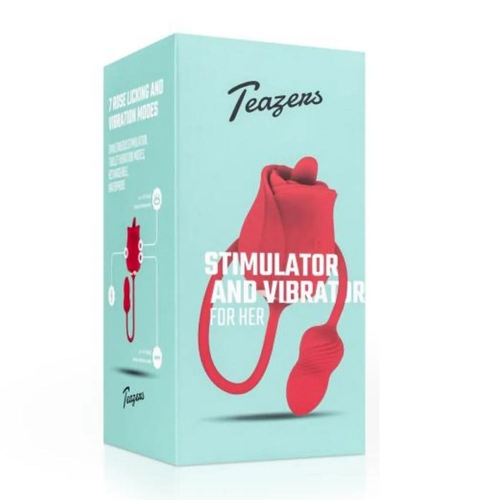 Teazers Licking Rose and Egg Vibrator