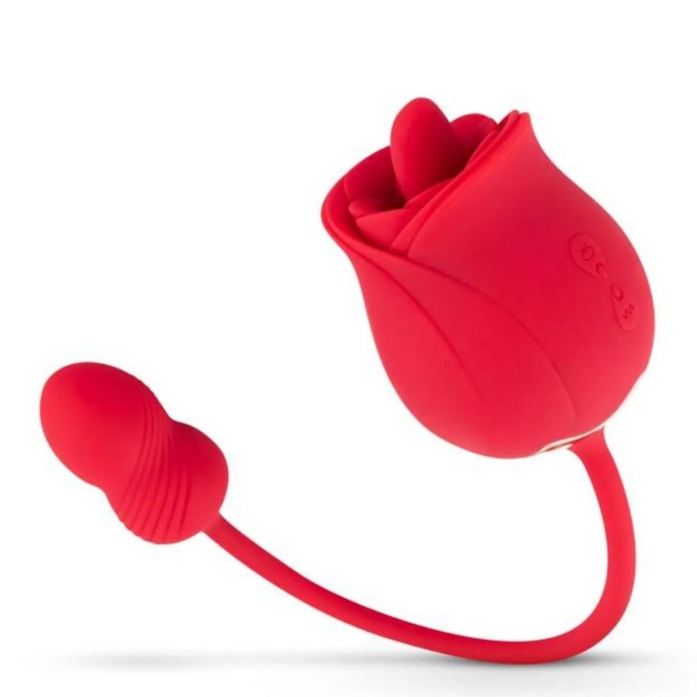 Teazers Licking Rose and Egg Vibrator