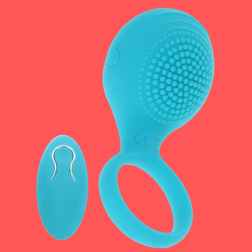 ToyJoy Happiness Tickle Brush C-Ring Uzaktan Kumandalı Penis Halkası