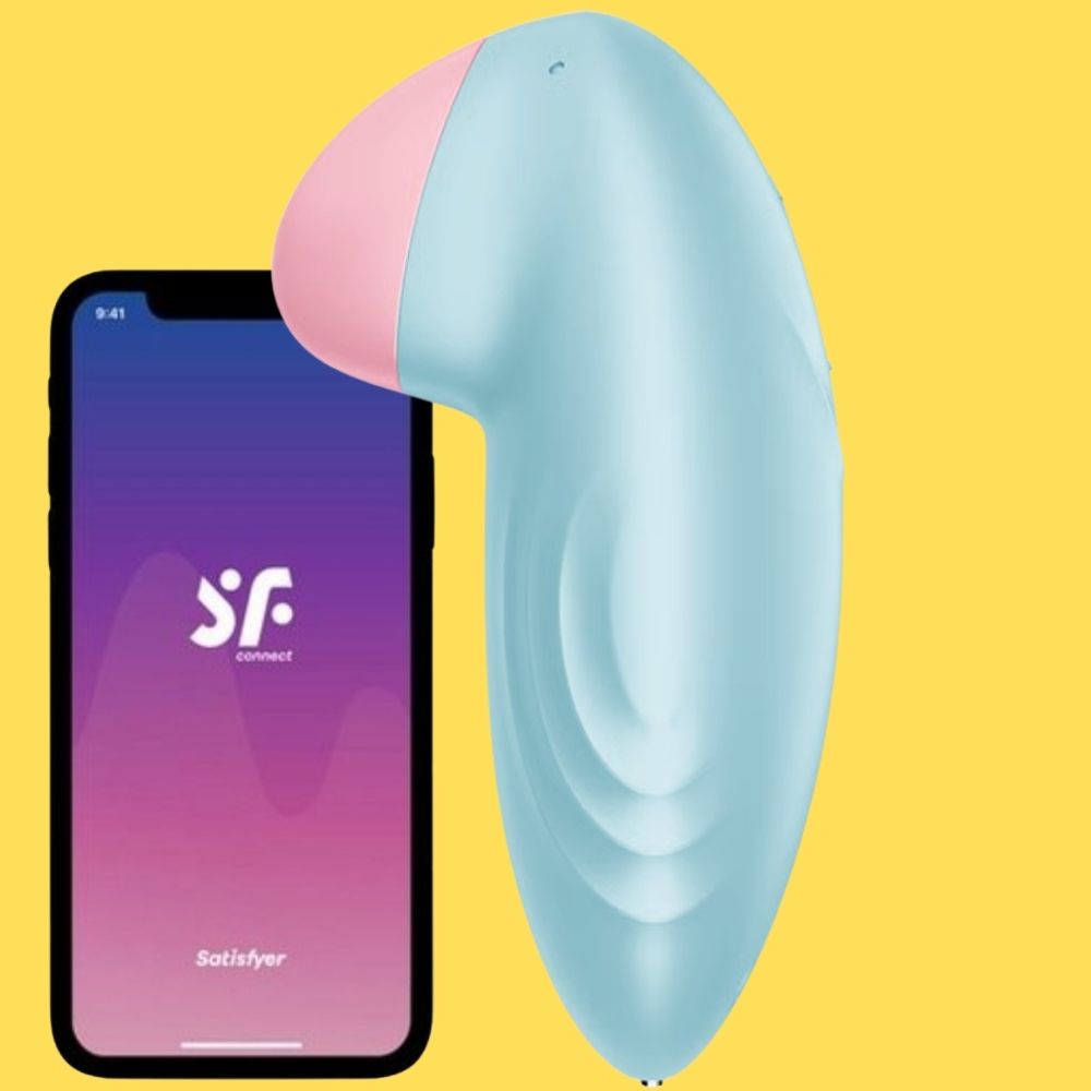 Satisfyer Tropical Tip Lay-On Telefon Kontrollü Vibratör Blue