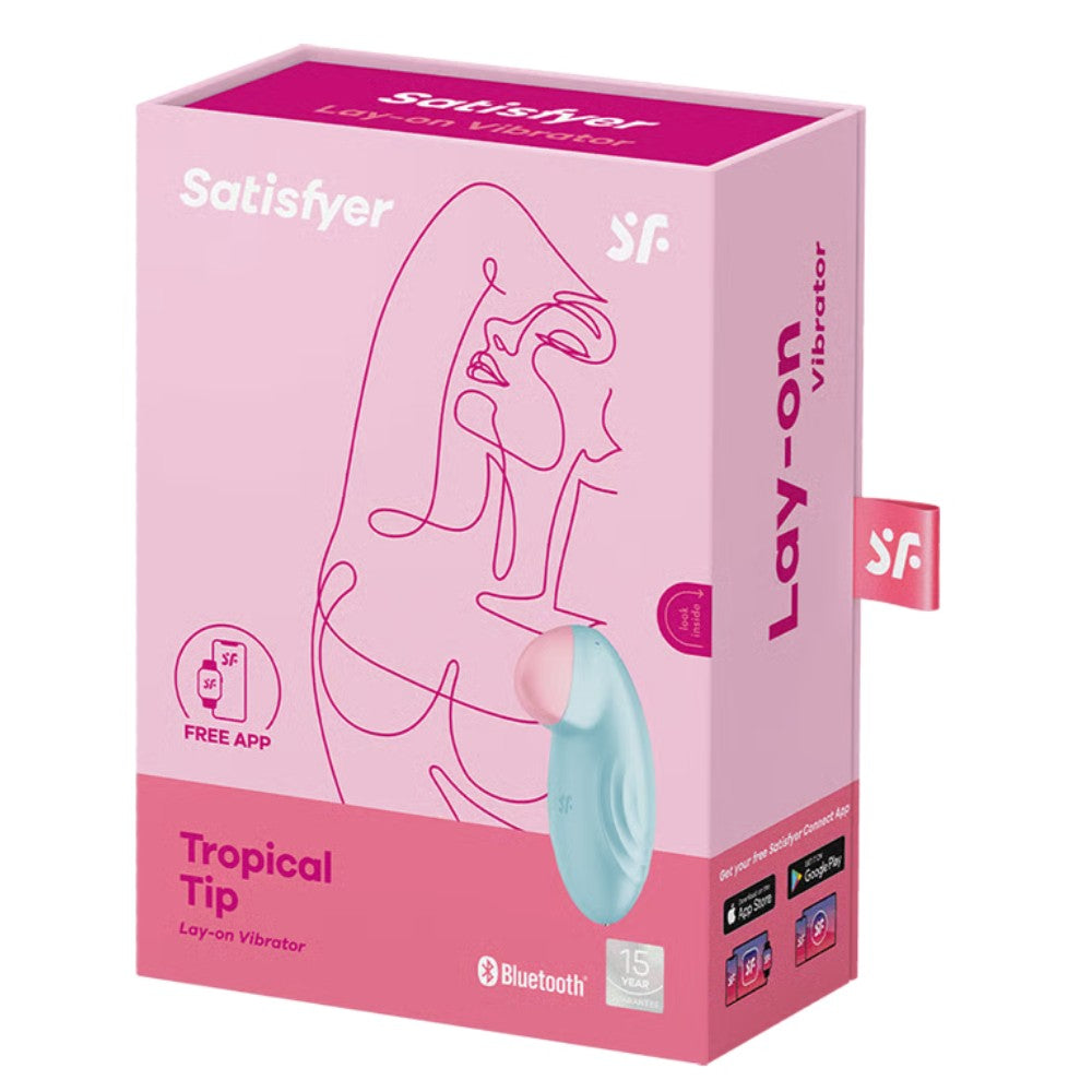 Satisfyer Tropical Tip Lay-On Telefon Kontrollü Vibratör Blue