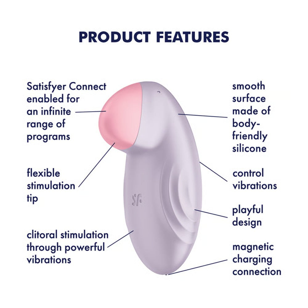 Satisfyer Tropical Tip Lay-On Telefon Kontrollü Vibratör Lilac
