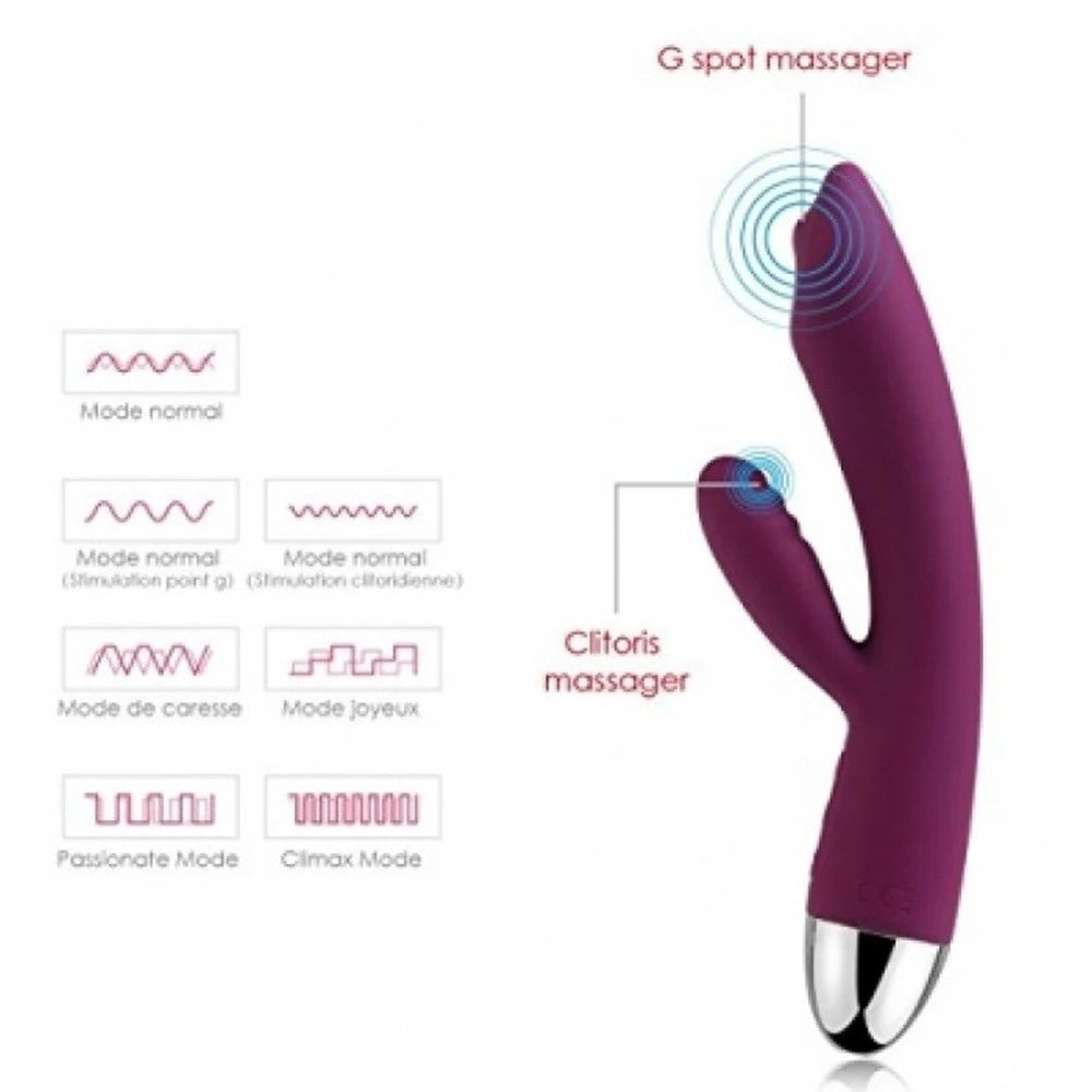 Svakom Trysta Dual-Motor Targeted Rolling-Bead G-spot Clitoris Vibrator Violet