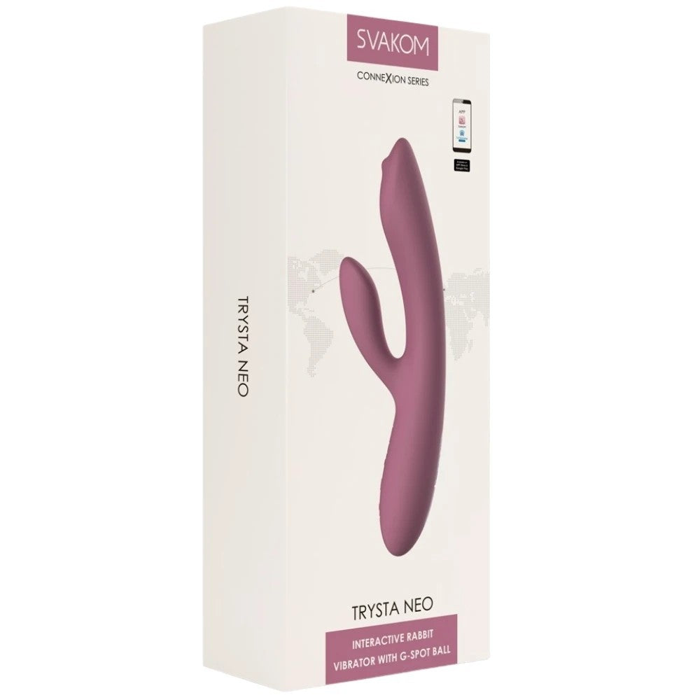 Svakom Trysta Neo App Controlled G-Spot and Clitoris Stimulator Rabbit Vibrator