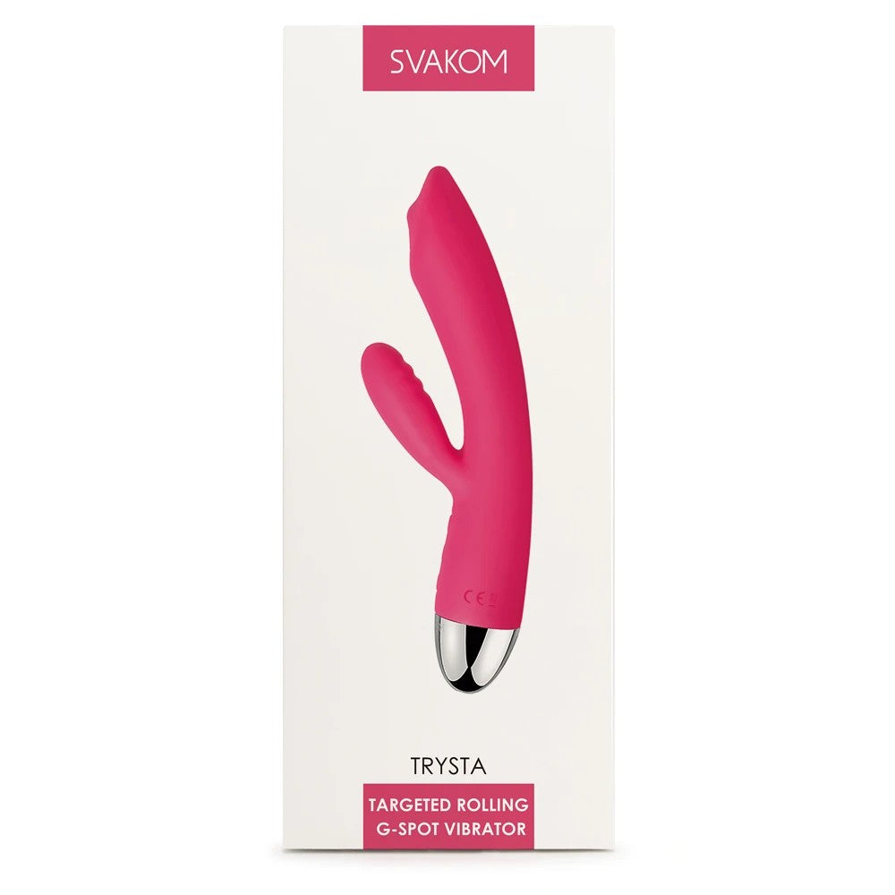 Svakom Trysta Dual-Motor Targeted Rolling-Bead G-spot Clitoris Vibrator Pink