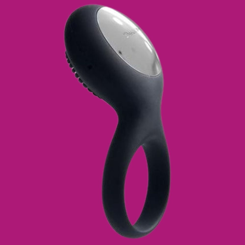 Svakom Tyler Dokulu Başlıklı Titreşimli Penis Halkası Black