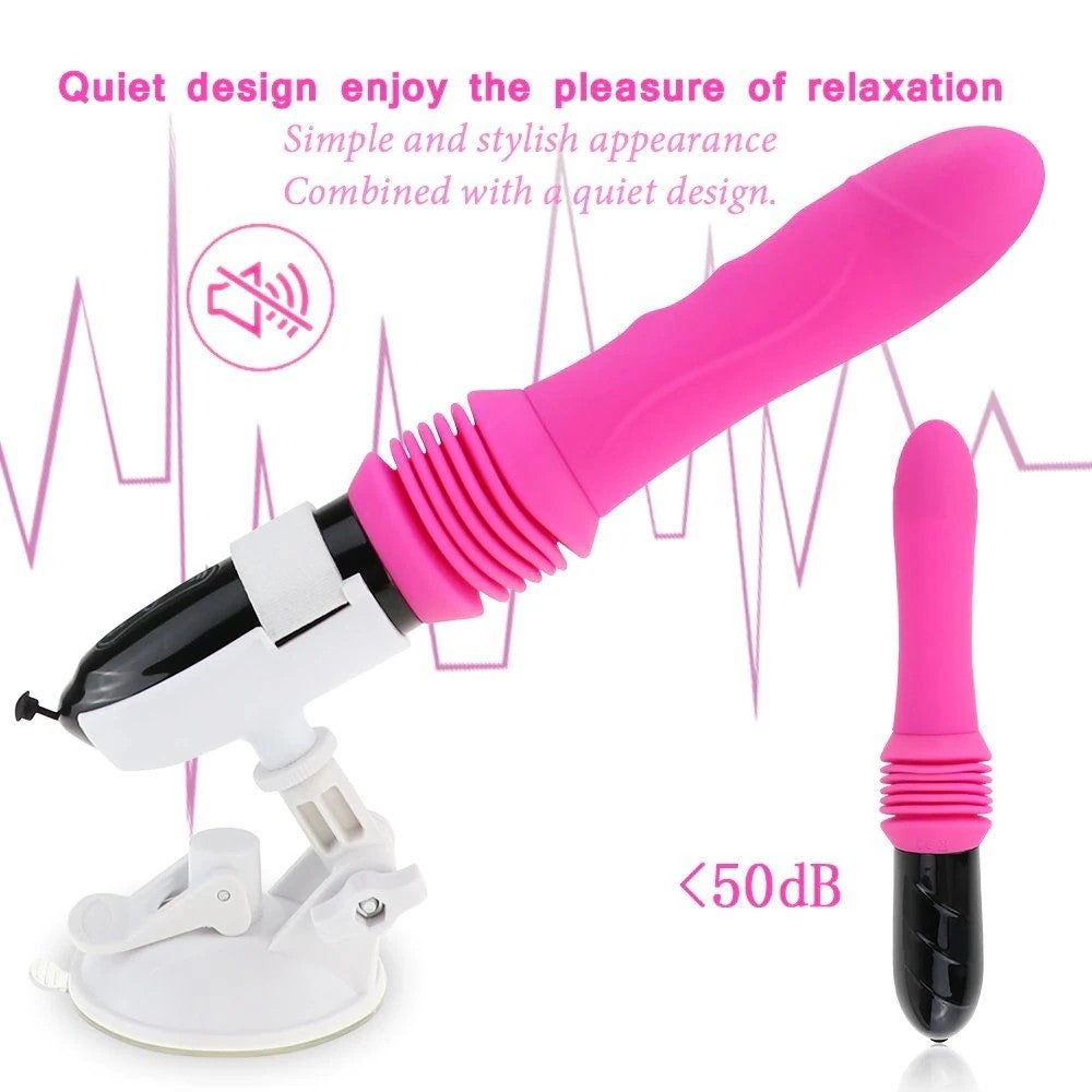 Vibes Yönü Ayarlanabilir İleri Geri Hareketli Thrusting Vibratör Pink