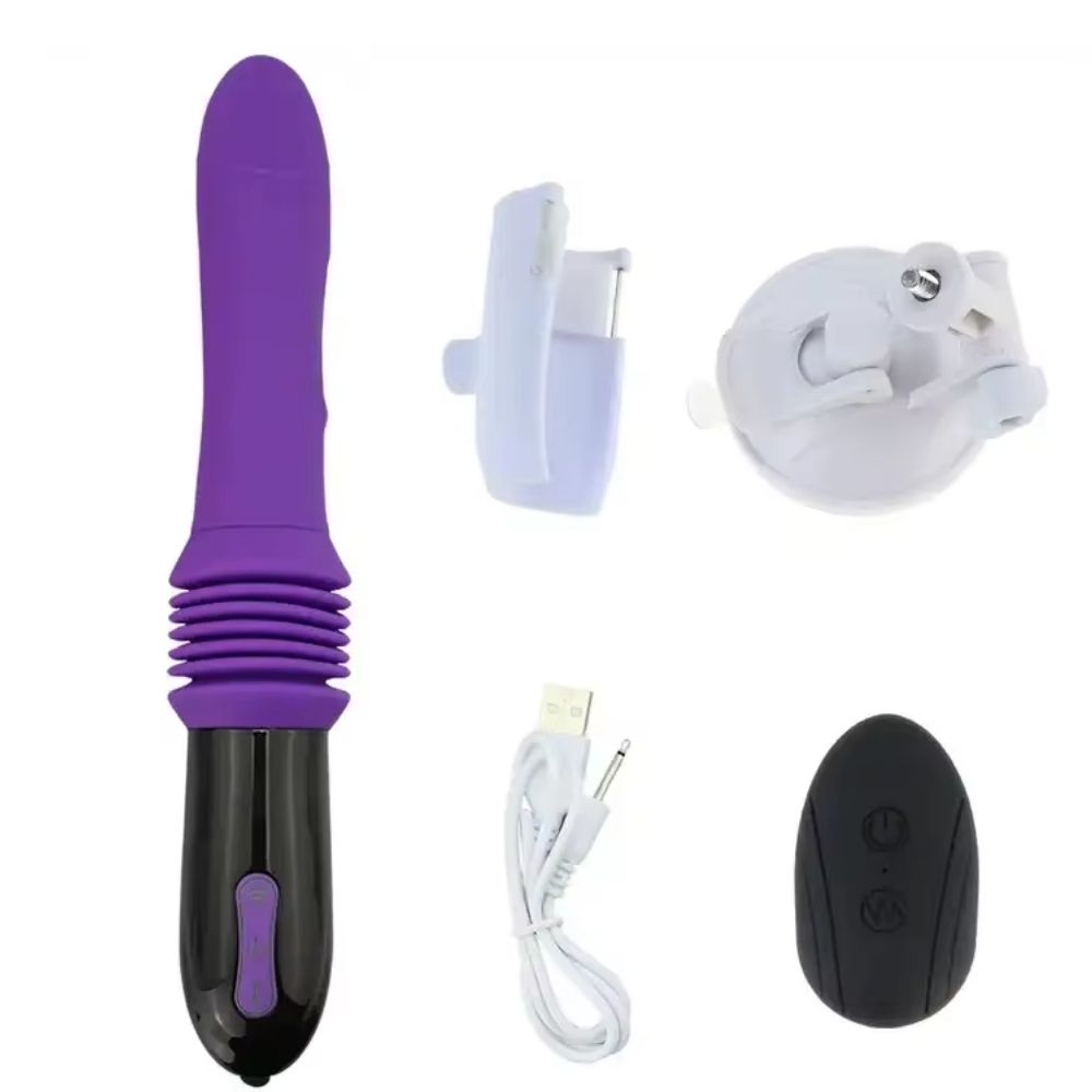 Vibes Yönü Ayarlanabilir İleri Geri Hareketli Thrusting Vibratör Purple