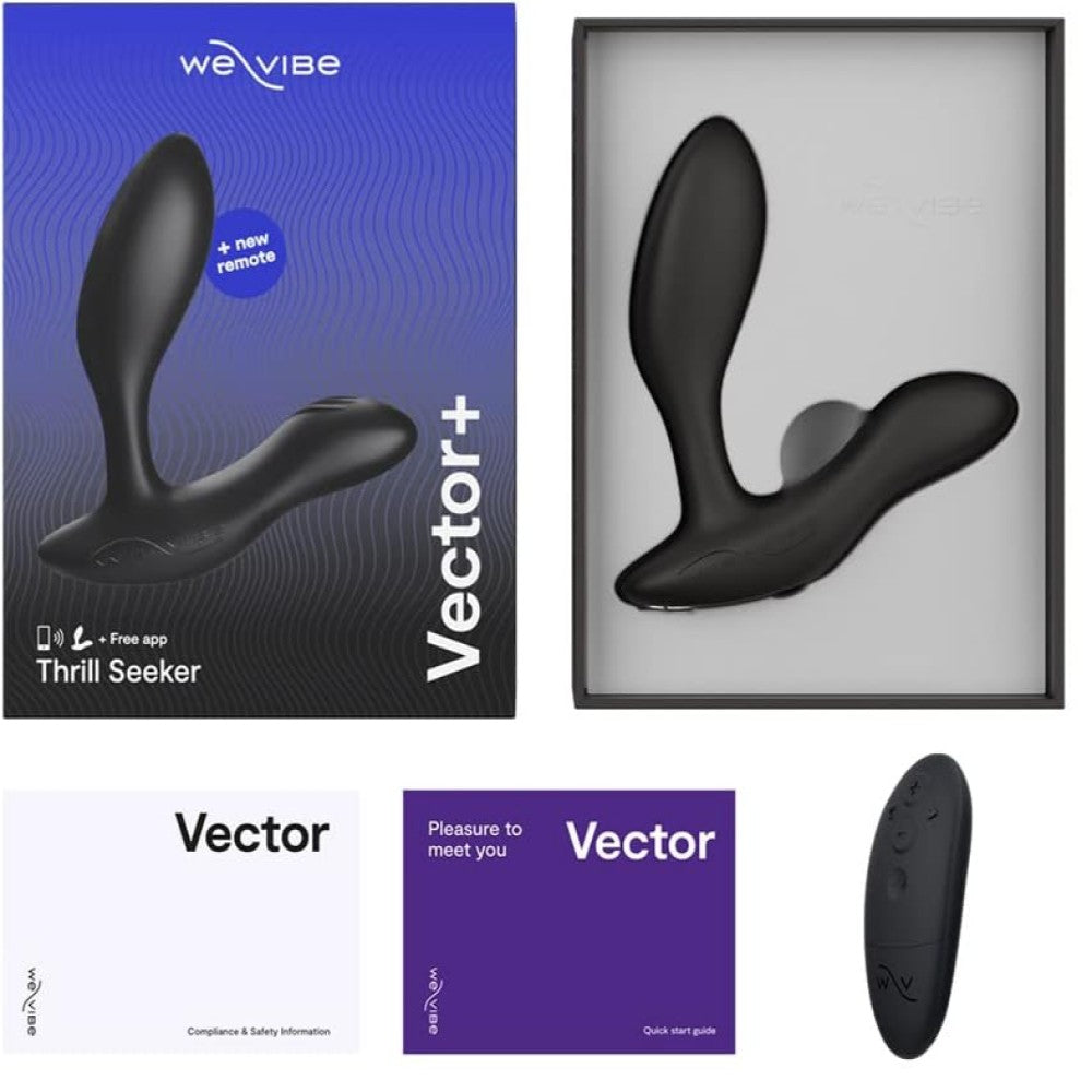 We-Vibe Vector+ Remote Control Enabled Prostat Masaj Vibrator Black