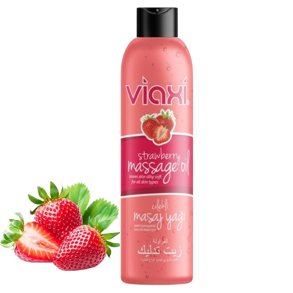 Viaxi Masaj Yağı Çilek Aromalı 177 ml.