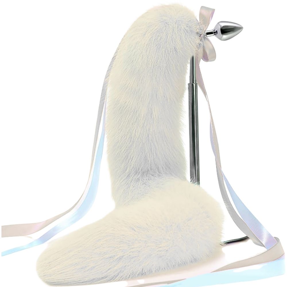 Fox Tail Butt Small Metal Kuyruklu Anal Plug White