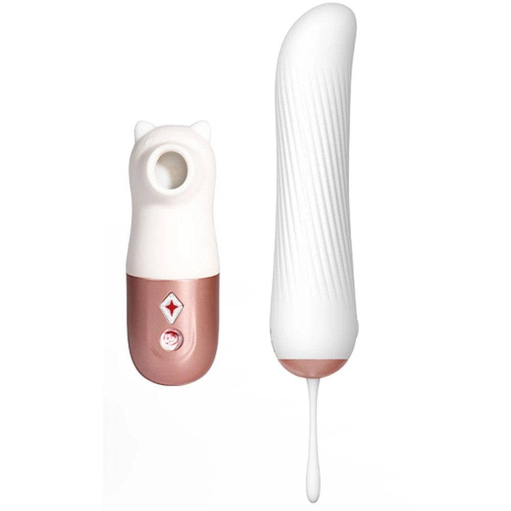 Wowyes Winnie Massager İleri Geri Hareketli Vibratör ve Emiş Güçlü Vibratör Set