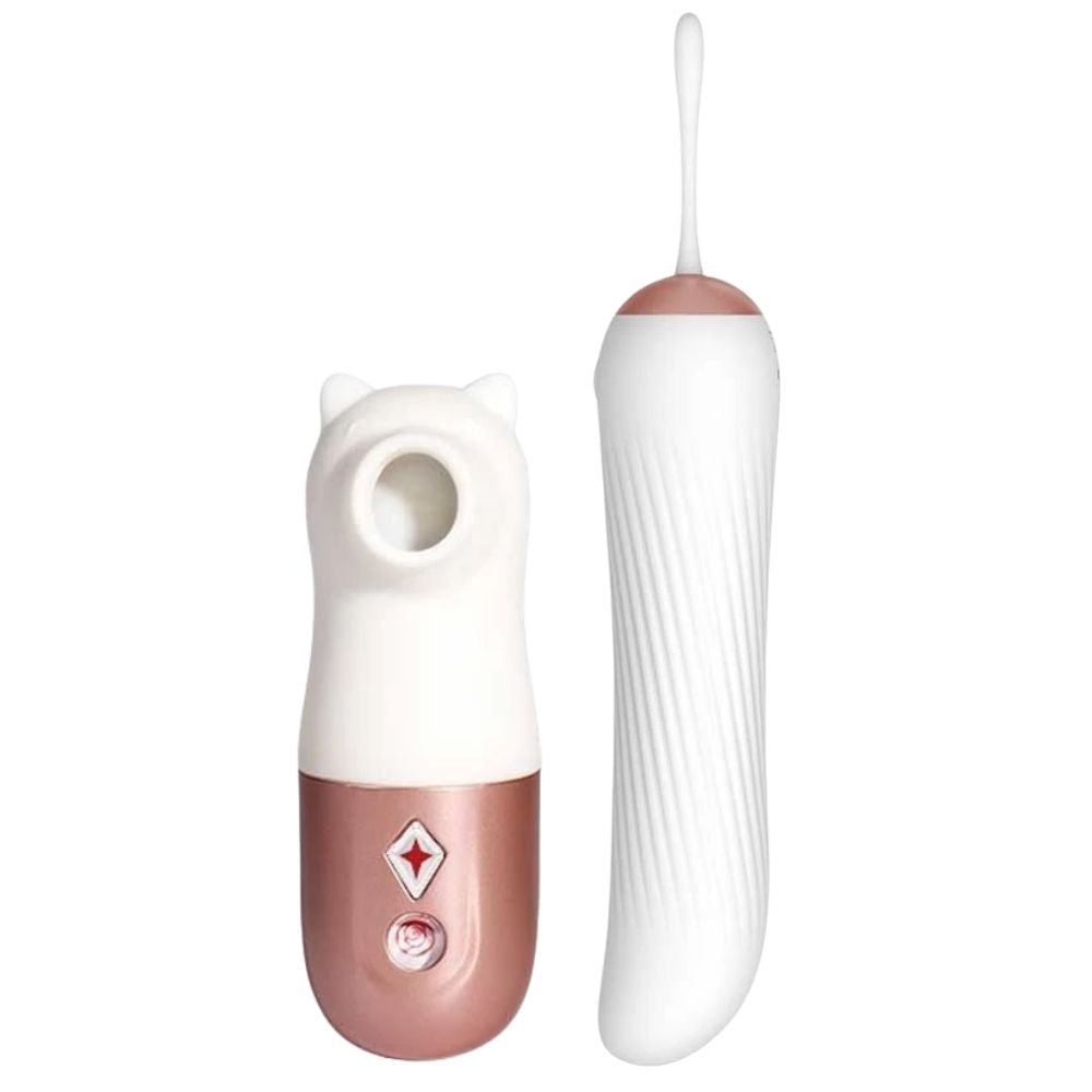 Wowyes Winnie Massager İleri Geri Hareketli Vibratör ve Emiş Güçlü Vibratör Set