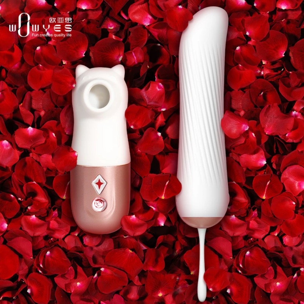 Wowyes Winnie Massager İleri Geri Hareketli Vibratör ve Emiş Güçlü Vibratör Set