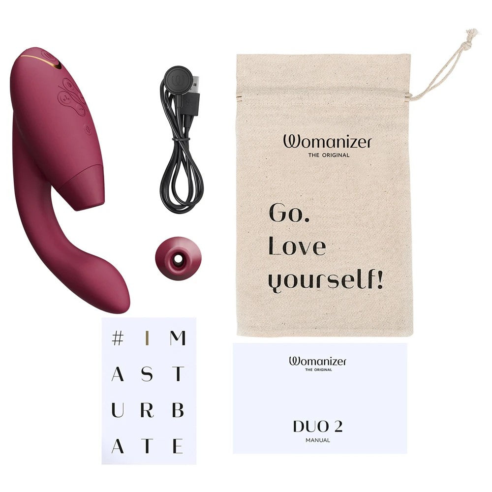 Womanizer Duo 2 Emiş Güçlü G-Noktası Vibratör Bordeaux