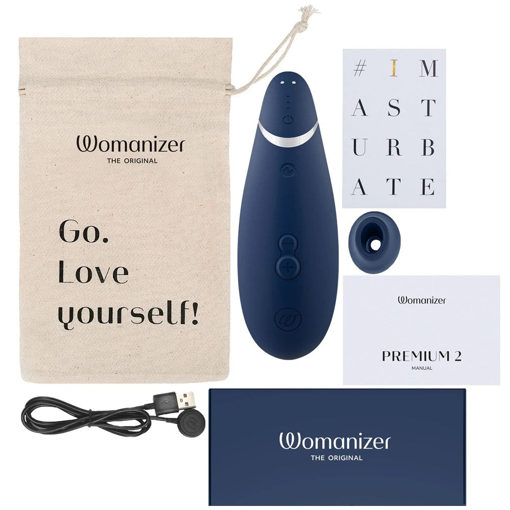 Womanizer Premium 2 Sucking Emiş Güçlü Vibratör Blueberry