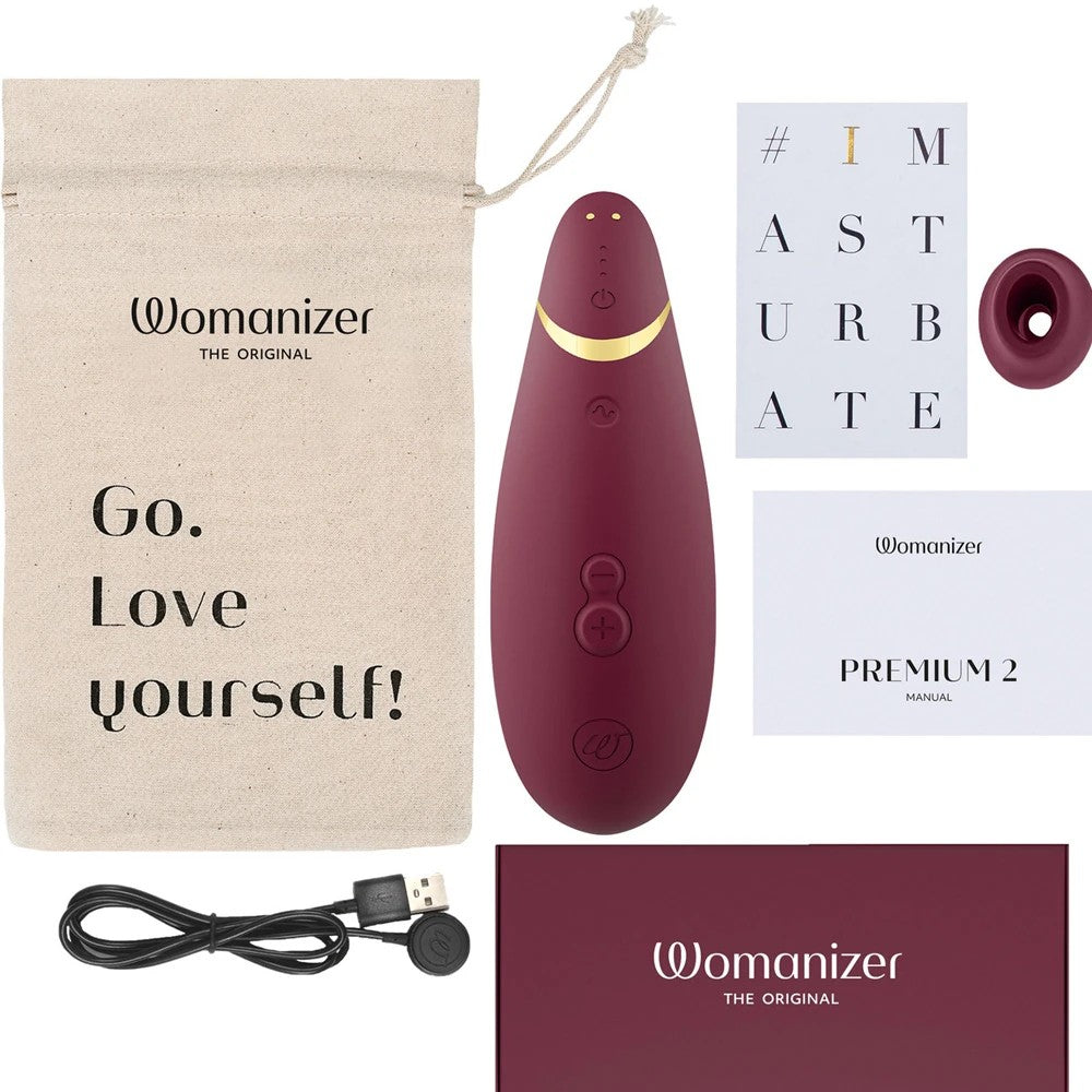 Womanizer Premium 2 Sucking Emiş Güçlü Vibratör Bordeaux