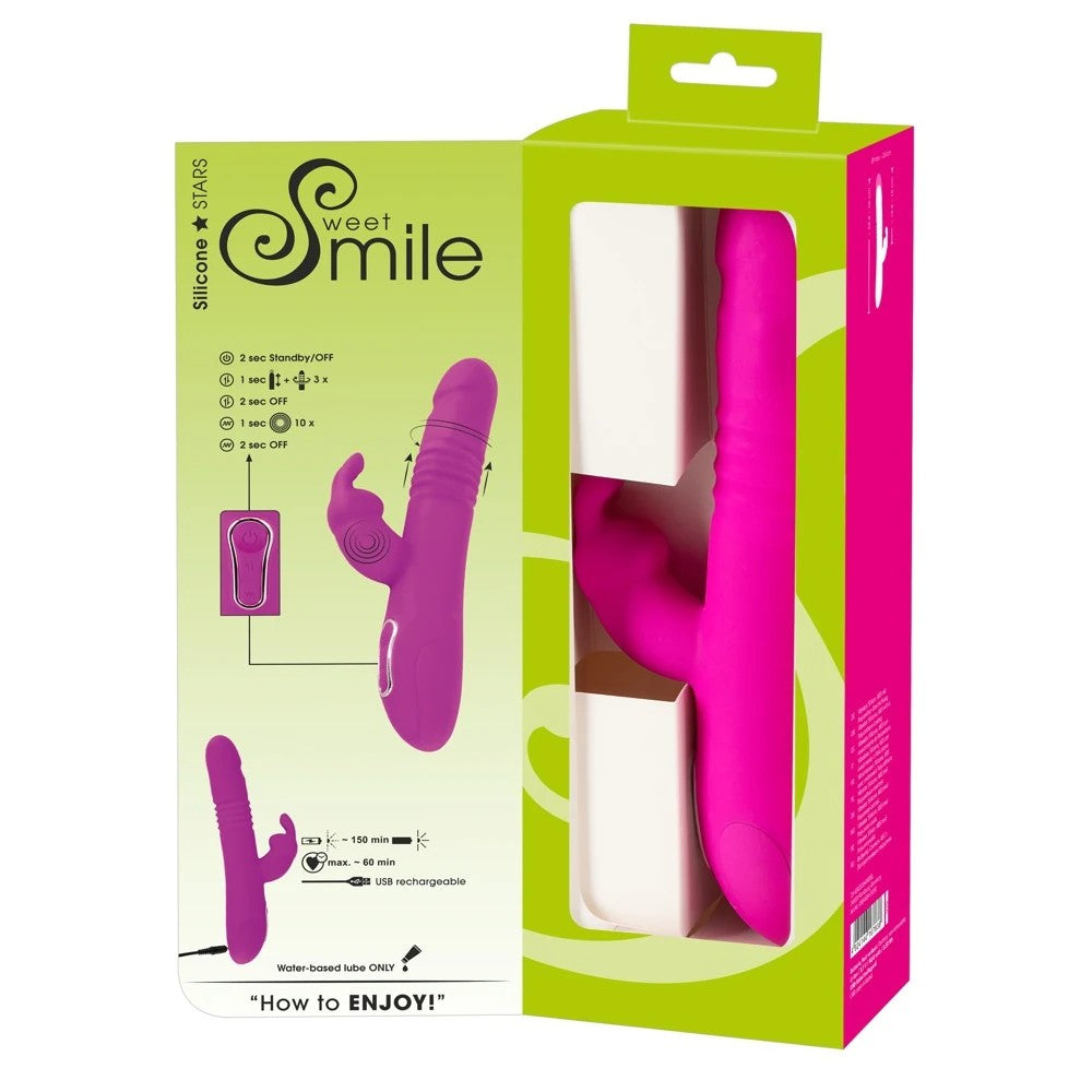 Sweet Smile Thrusting Pearl İleri Geri Rabbit Vibrator