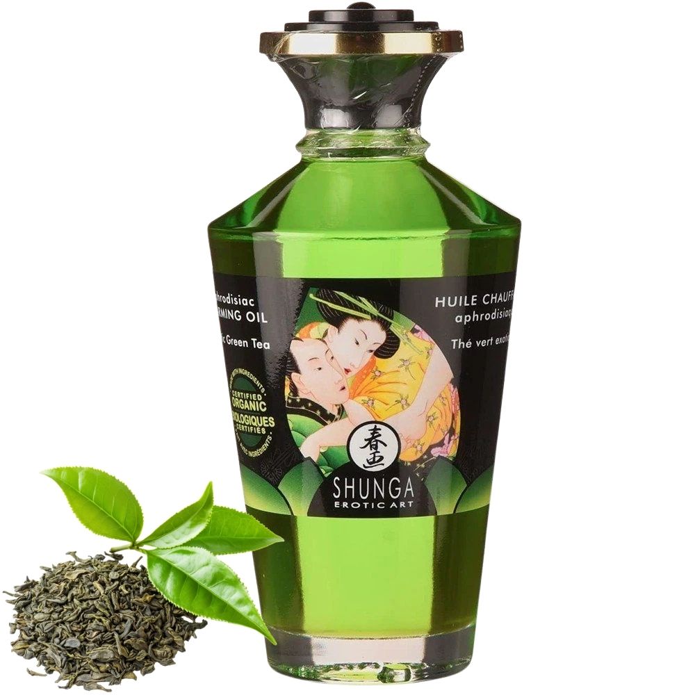Shunga Aphrodisiac Warming Oil Green Tea Aromalı Isıtımalı Masaj Yağı 100 Ml.