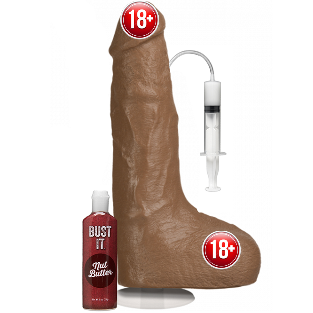 Doc Johnson Bust İt Squirting Cock Dildo Brown Boşalabilir Realistik Penis  - 4,399.00 TL